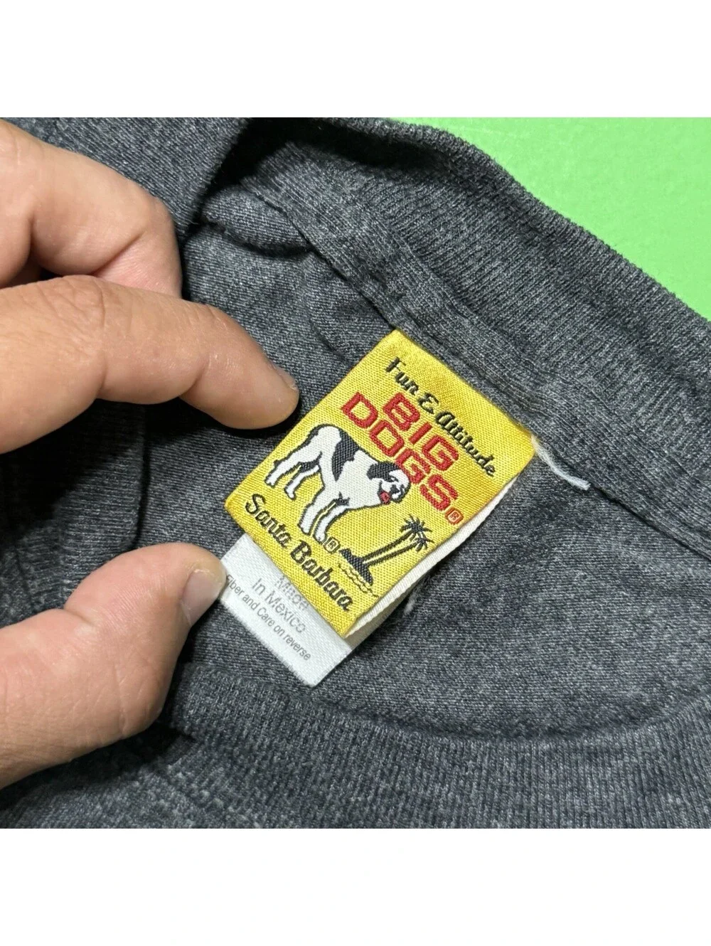 Vintage 2006 Big Dogs Yes I Do Own The Road Biker Motorcycle Y2K Gray Shirt Men - Picture 5 of 9